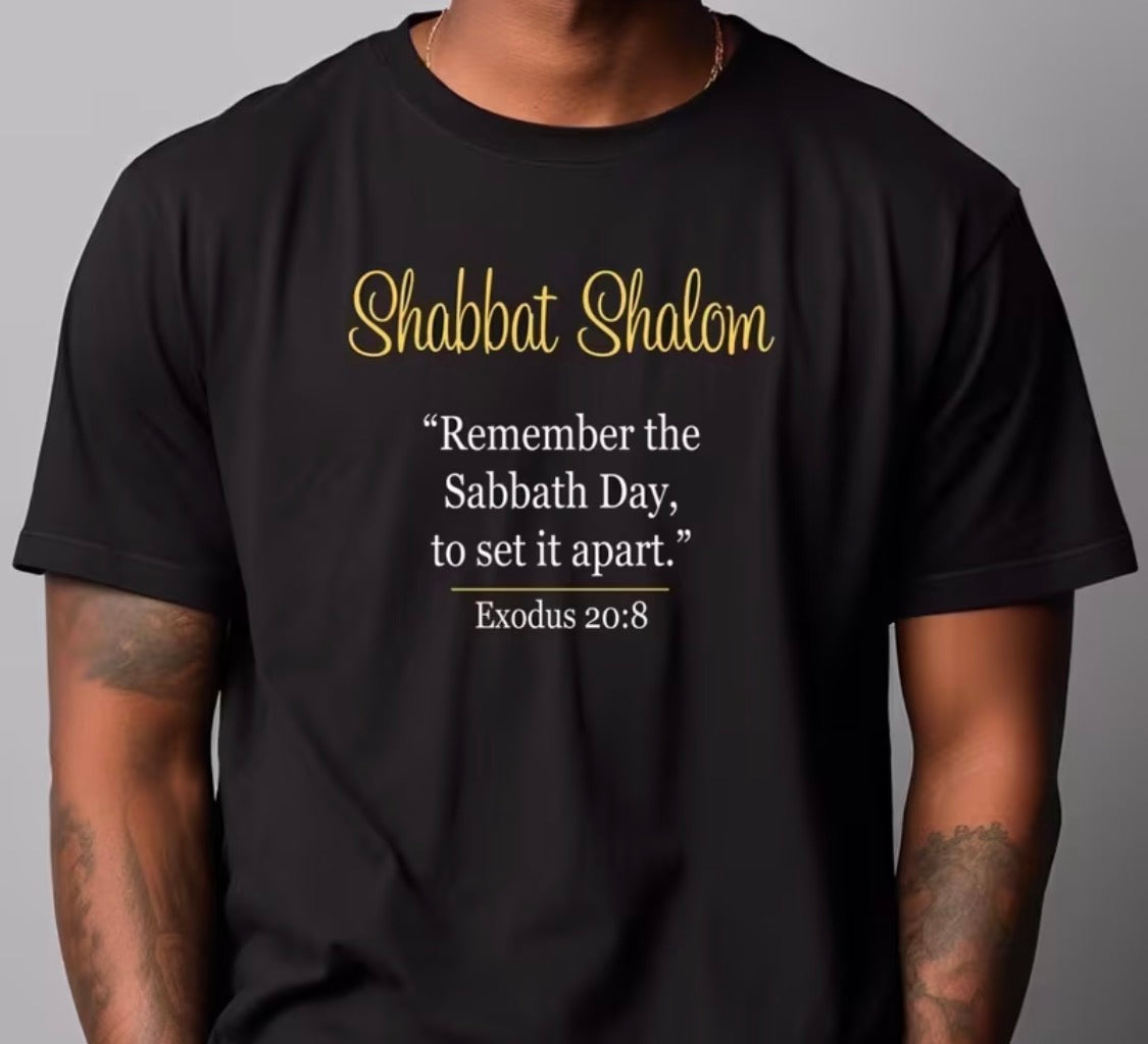 100% Cotton T-Shirt - Shabbat Shalom